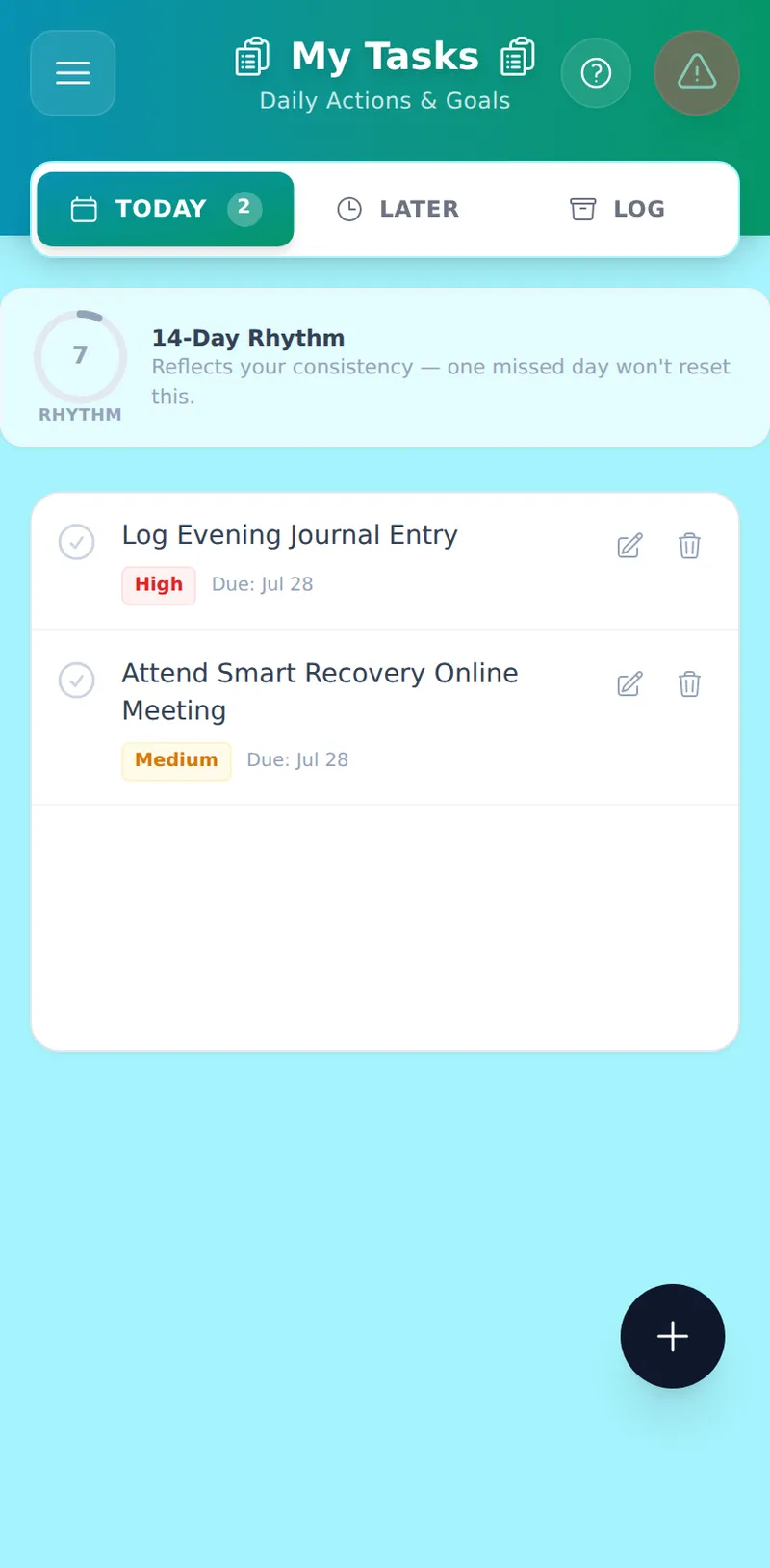 My Tasks - Habits Ledger